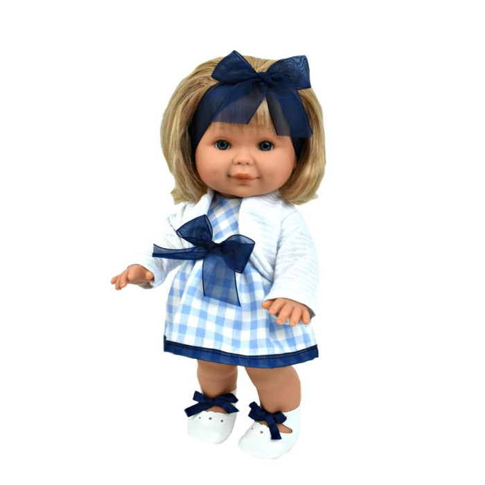 Куклы и одежда для кукол Lamagik S.L. Кукла Бетти в клетчатом платье 30 см куклы и одежда для кукол lamagik s l кукла бетти в комбинезоне с кудрявыми волосами 30 см