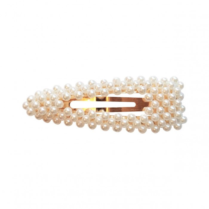 Milledeux Заколка клик-клак с жемчугом треугольная Pearl milledeux набор из двух невидимок с жемчугом разного размера pearl