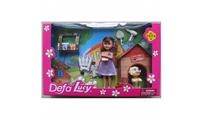цена Куклы и одежда для кукол Defa Кукла с питомцами 15 см
