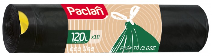 

Paclan Мешки для мусора с завязками Eco Line 120 л 10 шт., Мешки для мусора с завязками Eco Line 120 л 10 шт.