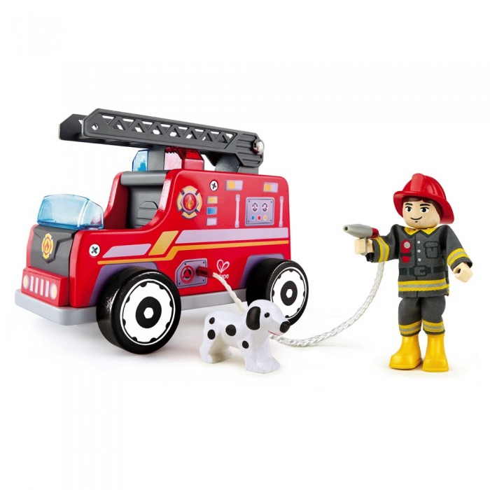 цена Деревянные игрушки Hape Пожарная машинка E3024A