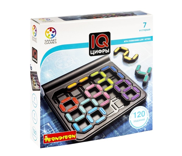 

Bondibon Логическая настольная игра Smart Games IQ-Цифры, Логическая настольная игра Smart Games IQ-Цифры