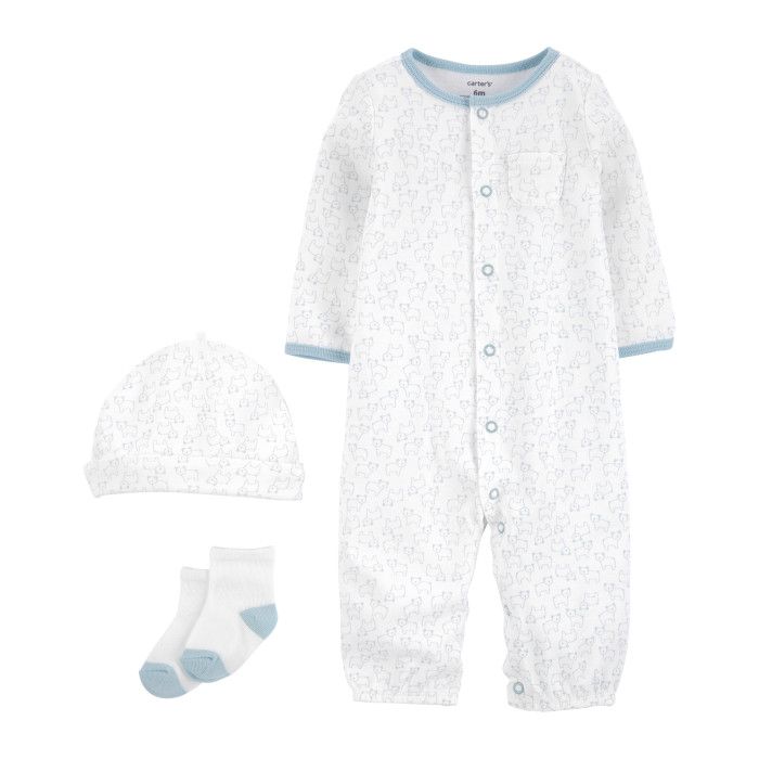 Комплекты детской одежды Carters Комплект для мальчика с коалами (комбинезон, шапочка, носочки)