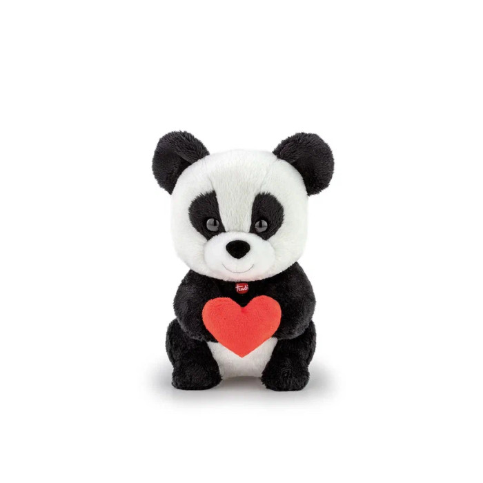 Мягкая игрушка Trudi Панда с сердечком Делюкс 9x17x10 см