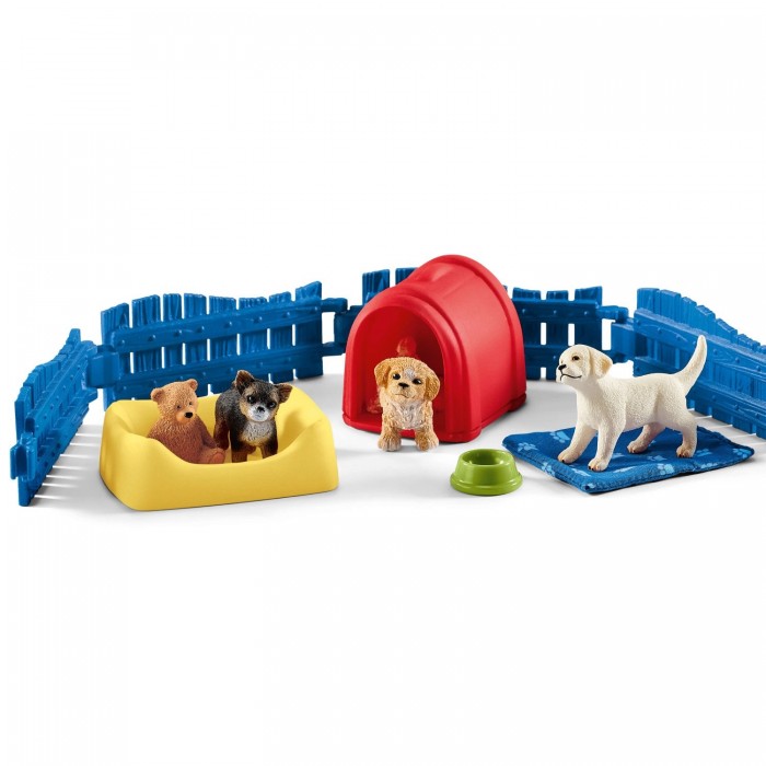 фото Schleich игровые фигурки манеж для щенков