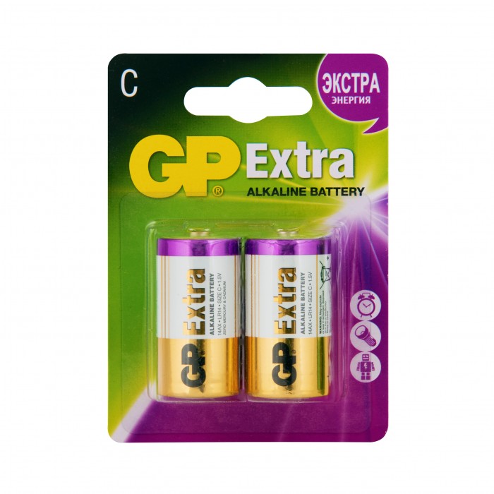 Батарейки, удлинители и переходники GP Batteries Батарейки С (LR14) 2 шт. цена и фото