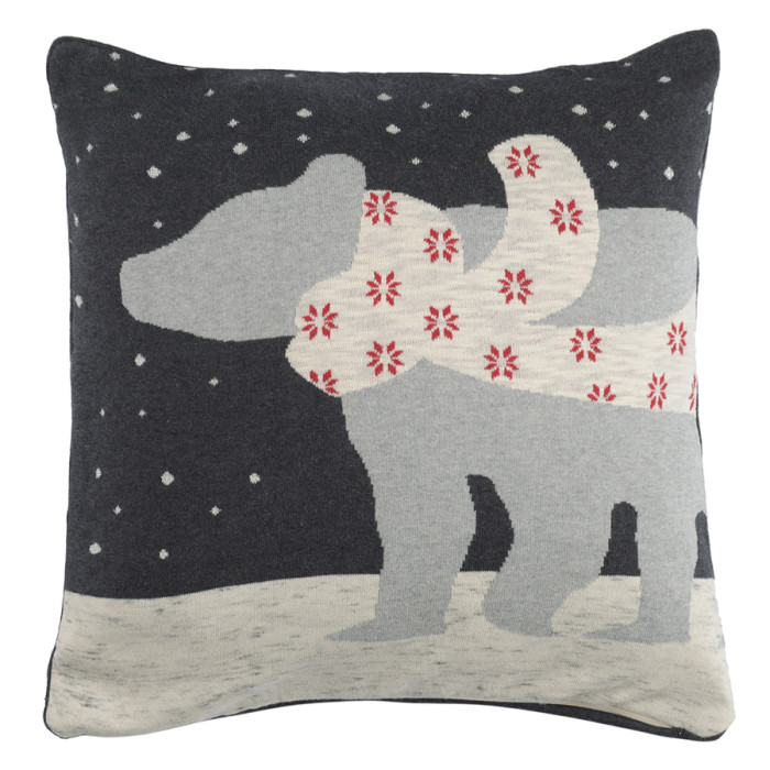 

Tkano Чехол на подушку вязаный Polar bear New Year Essential 45х45, Чехол на подушку вязаный Polar bear New Year Essential 45х45