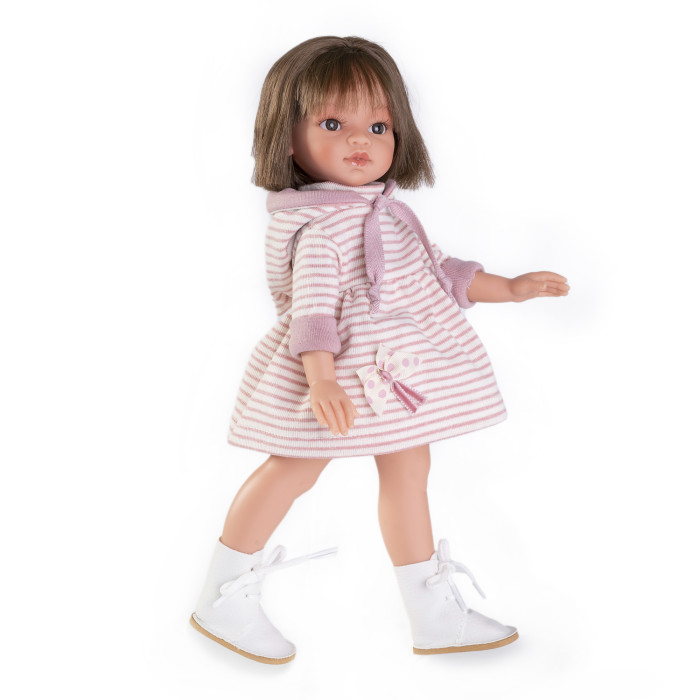 Munecas Antonio Juan  Кукла девочка Ноа в платье полоску 33 см 25299