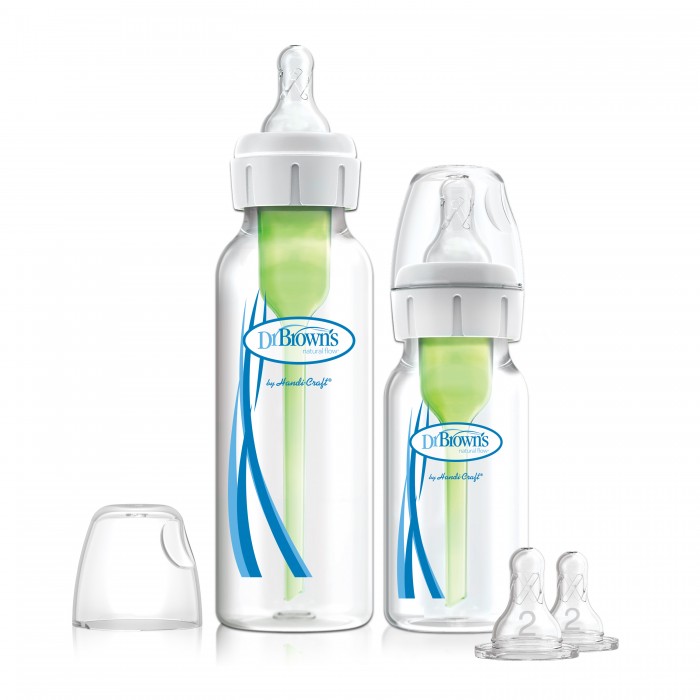 Бутылочки Dr.Brown's Набор антиколиковых бутылочек с узким горлышком 2 шт. 1x250 мл, 1x120 мл