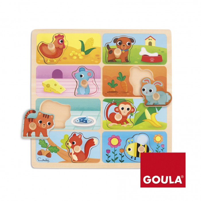Деревянные игрушки Goula Рамка-вкладыш Любимая Еда пазлы goula рамка вкладыш животные джунглей 53004