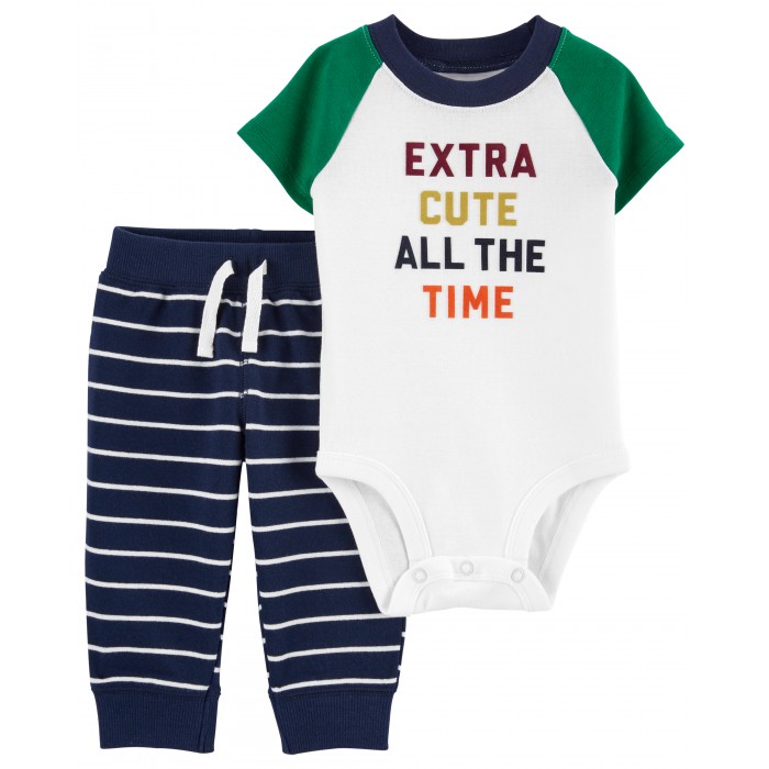 комплекты детской одежды crockid комплект для мальчика худи и брюки Комплекты детской одежды Carter's Комплект для мальчика (боди, брюки) 1L552710