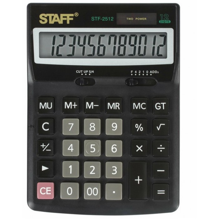 

Staff Калькулятор настольный STF-2512 12 разрядов, Калькулятор настольный STF-2512 12 разрядов