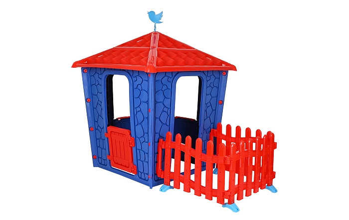 Pilsan Игровой домик с оградой Stone игровой домик pilsan stone house blue red