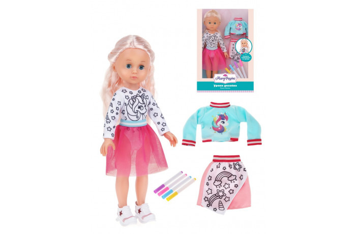 цена Куклы и одежда для кукол Mary Poppins Кукла Николь Уроки Дизайна 36 см