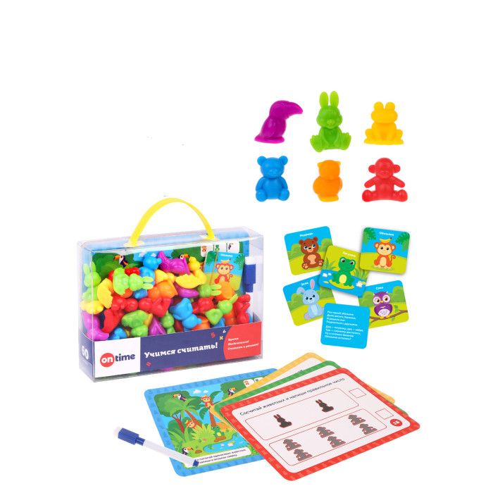 Игры для малышей On Time Дидактическая игра Учимся считать! дидактическая игра on time учимся считать 60 фигурок карточки с заданиями многоцветный 45072
