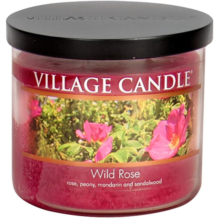 

Village Candle Ароматическая свеча Дикая роза чаша, средняя, Ароматическая свеча Дикая роза чаша, средняя
