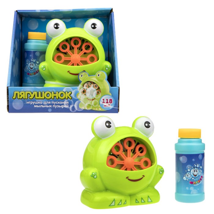 1 Toy Мы-шарики Игрушка для пускания мыльных пузырей Лягушка 118 мл