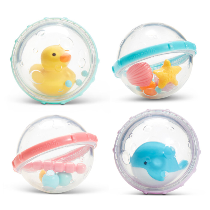 игрушки для ванны playgo игровой набор для ванной животные Игрушки для ванны Munchkin Игрушка для ванны Пузыри-поплавки 4 шт.