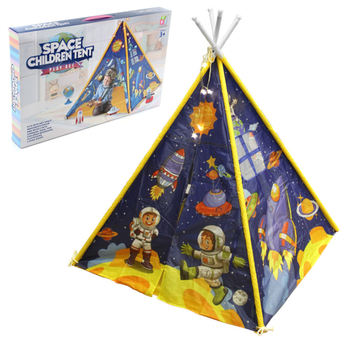 Игровые домики и палатки Veld CO Палатка Космос с гирляндой на батарей 56х35х6 см палатка veld co 115239 единорог 82х41х39 пакет