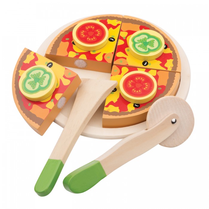 Деревянные игрушки New Cassic Toys Пицца вегетарианская