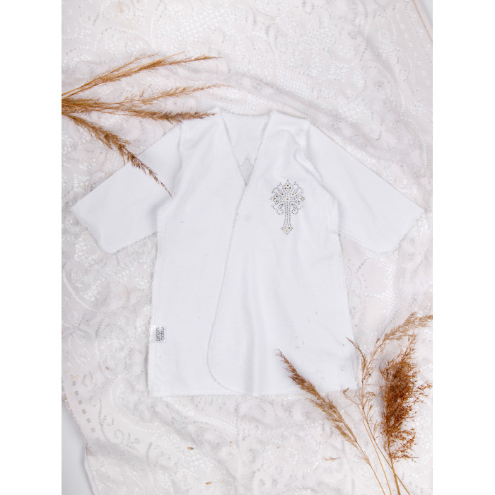 1913 1 рубашечка крестильная 62 белый Крестильная одежда AmaroBaby Крестильная рубашечка Beautiful Angel