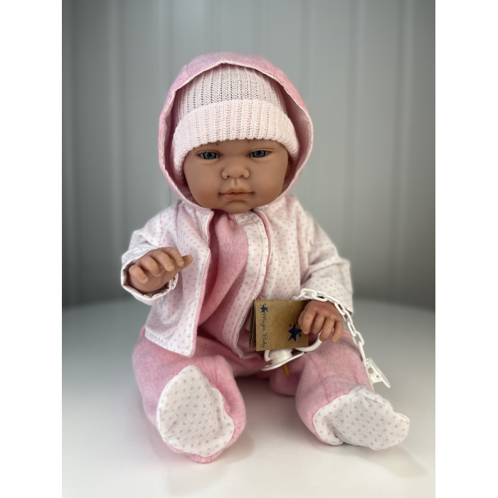 цена Куклы и одежда для кукол Lamagik S.L. Пупс Марина в розовом худи и шапочке 47 см