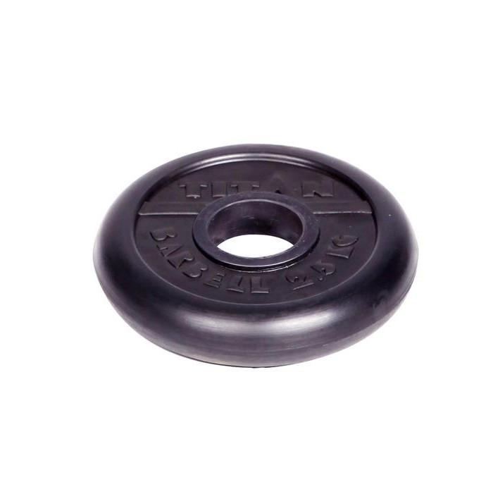 Titan Диск обрезиненный d 51 мм 2,5 кг диск обрезиненный 2 5 кг sportex d26 мм e36832 чёрный