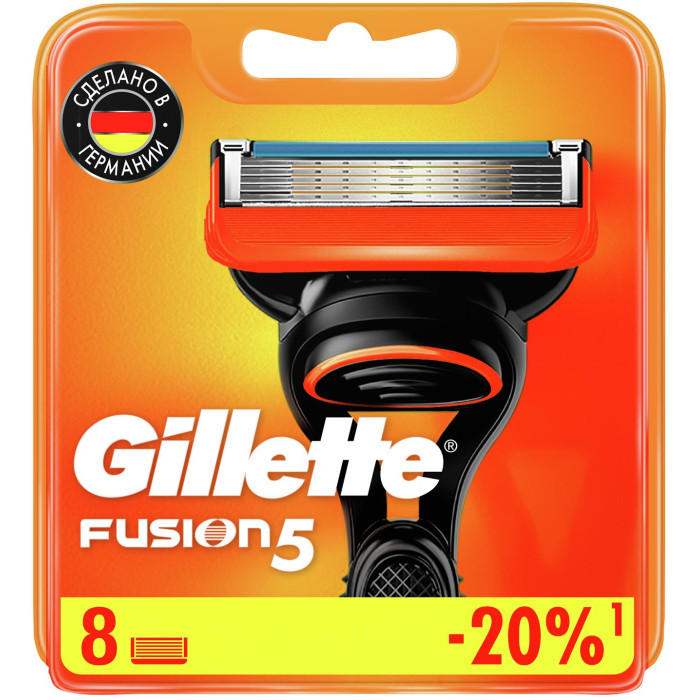 Gillette Сменные кассеты с точным триммером Fusion 5 8 шт.