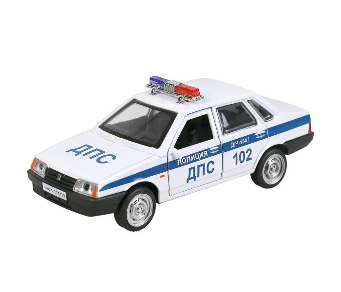 Технопарк Машина металлическая Lada-21099 Спутнмк Полиция 12 см