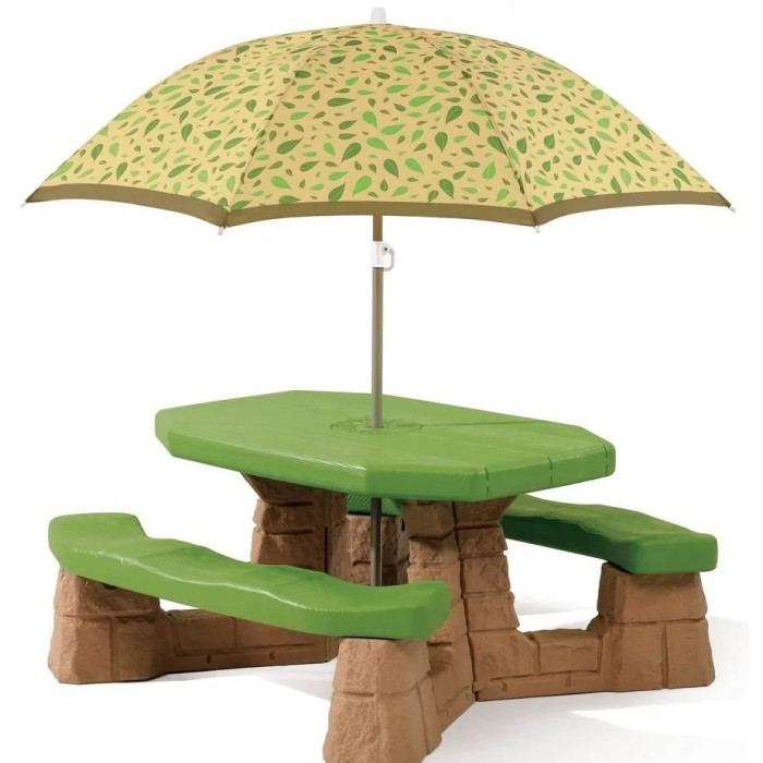 Пластиковая мебель Step 2 Пикник складной столик с зонтиком