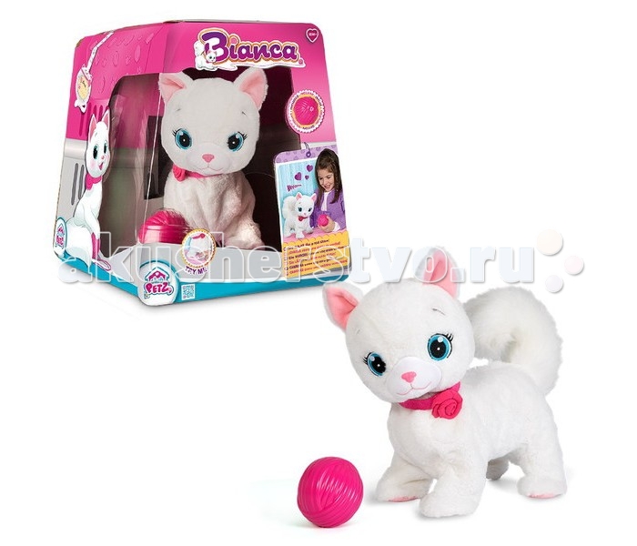 Интерактивная игрушка IMC toys Кошка Bianca интерактивная игрушка abtoys маленькая дикая кошка