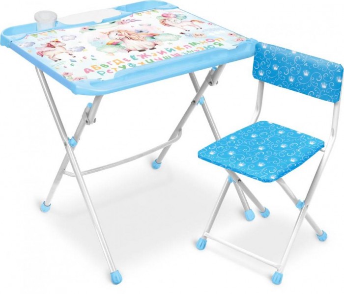 Детские столы и стулья Ника Комплект мебели Единороги детские столы и стулья ника набор мебели стол мягкий стул