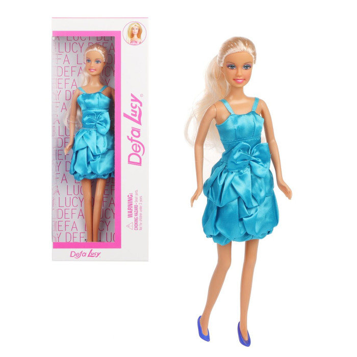 Defa Кукла Lucy в атласном небесно-голубом платье 8138 blue - фото 1