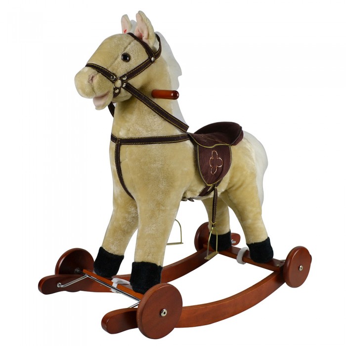 фото Качалка pituso лошадка с колесами музыкальная