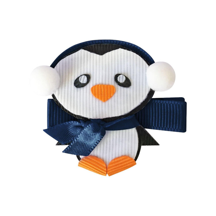 Аксессуары Milledeux Заколка-зажим Пингвин в наушниках коллекция Penguin