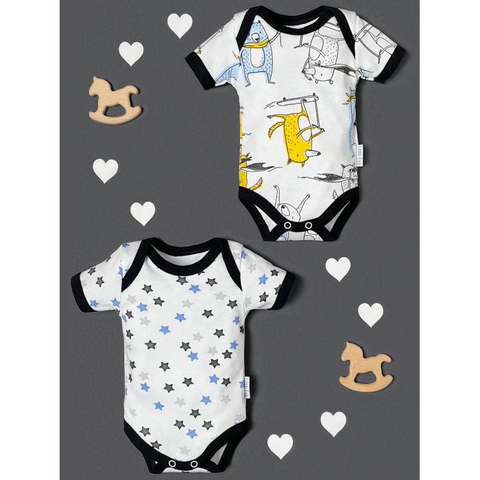 

Little Fox Limited Collection Набор боди с коротким рукавом Звери, Звезды 2 шт., Limited Collection Набор боди с коротким рукавом Звери, Звезды 2 шт.