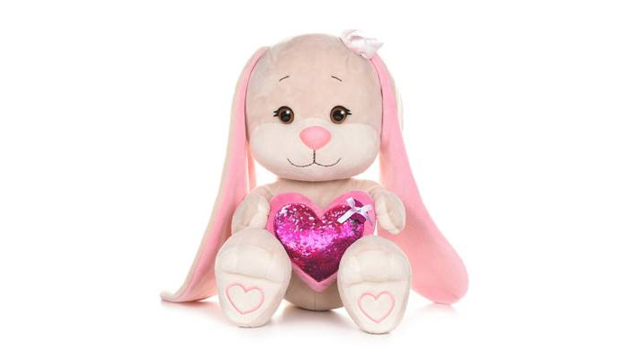 Мягкая игрушка Jack&Lin Зайка с Розовым Сердцем 25 см JL-051901-25-2