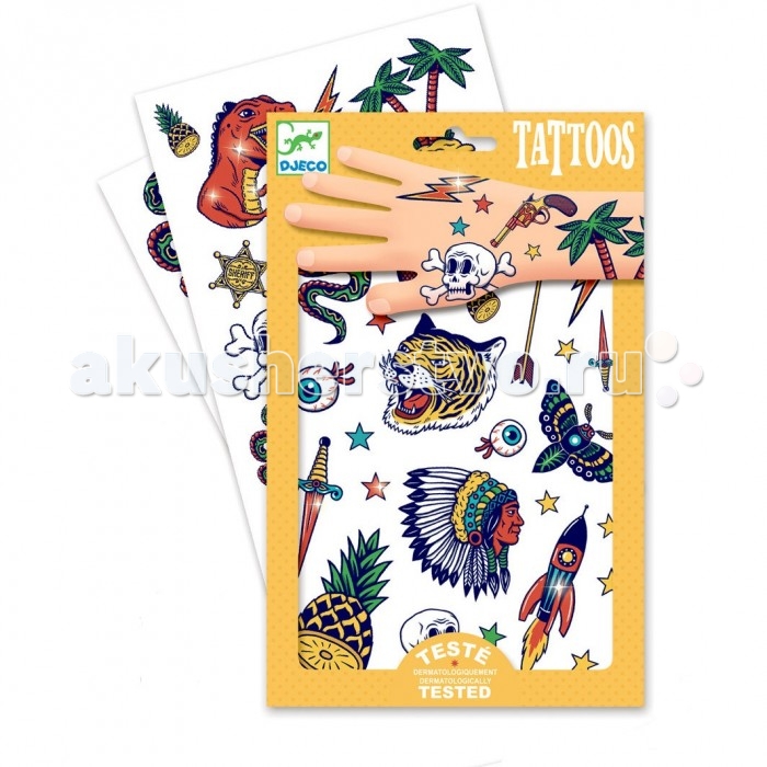 Наборы для творчества Djeco Татуировки Бэнг Бэнг детские наклейки djeco набор наклеек мода