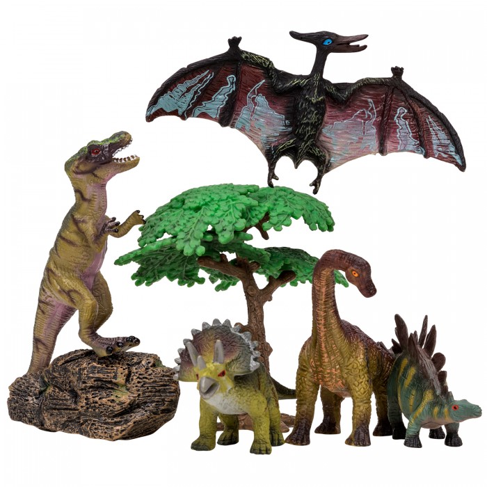 Masai Mara Набор Динозавры и драконы для детей Мир динозавров (7 предметов) MM206-015 masai mara набор динозавры и драконы для детей мир динозавров 7 предметов mm206 015