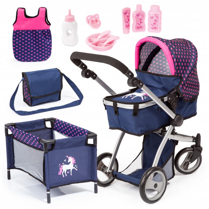 Bayer Большой наборов аксессуаров для кукол с коляской Mega Set коляска для кукол bayer design city star серо розовая