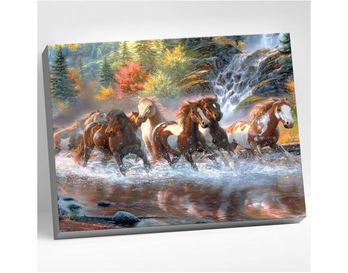 Molly Картина по номерам Лошади у Водопада 40х50 см
