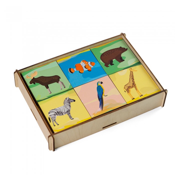 

Деревянная игрушка Сибирские игрушки Мемори Животные, Мемори Животные