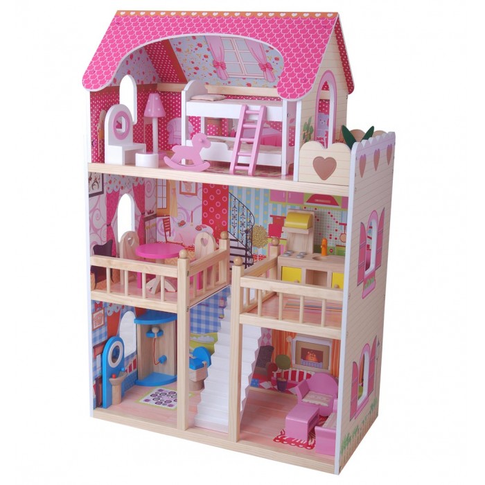 Кукольный домик с мебелью и светом SunnyWoods купить в интернет-магазине Wildberries