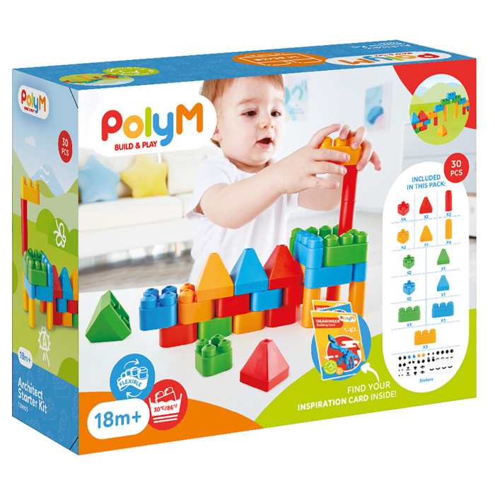 Конструктор PolyM детский Стартовый набор архитектора 30 элементов настольная игра hobby world зов ктулху стартовый набор 915248