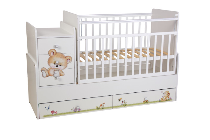 Кроватки-трансформеры Фея 1100 Медвежонок детская кровать трансформер фея 1100 медвежонок цвет белый