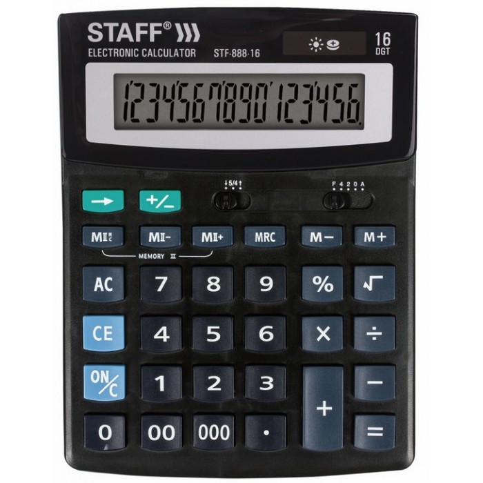 Staff Калькулятор настольный STF-888-16 16 разрядов 250183