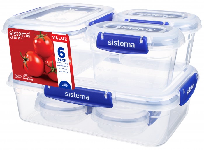 Контейнеры для еды Sistema Набор контейнеров 6 шт. контейнеры для еды sistema набор контейнеров двухсекционных 350 мл 3 шт