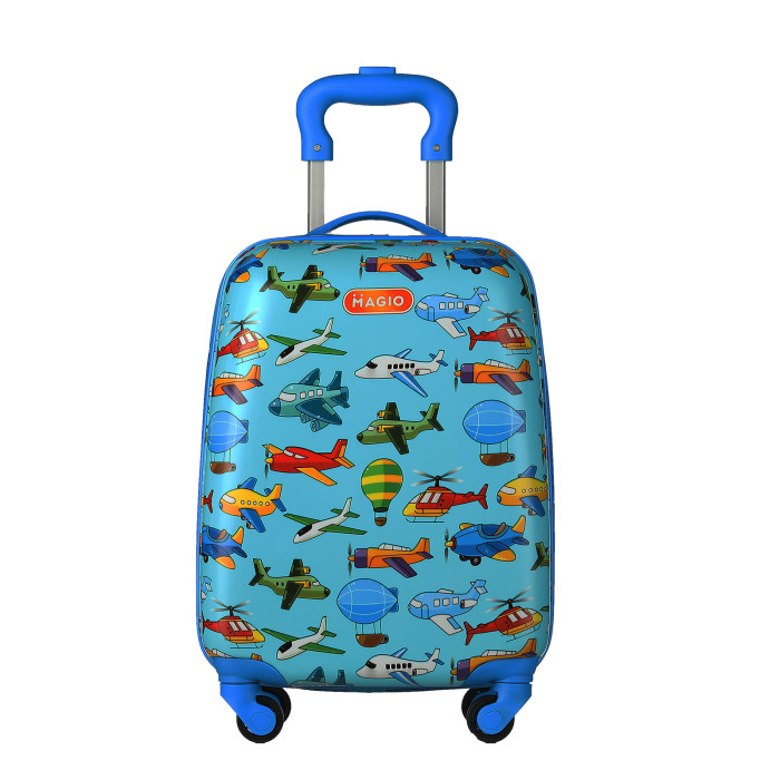Детские чемоданы Magio Чемодан детский четырехколесный Самолеты чемодан самокат детский