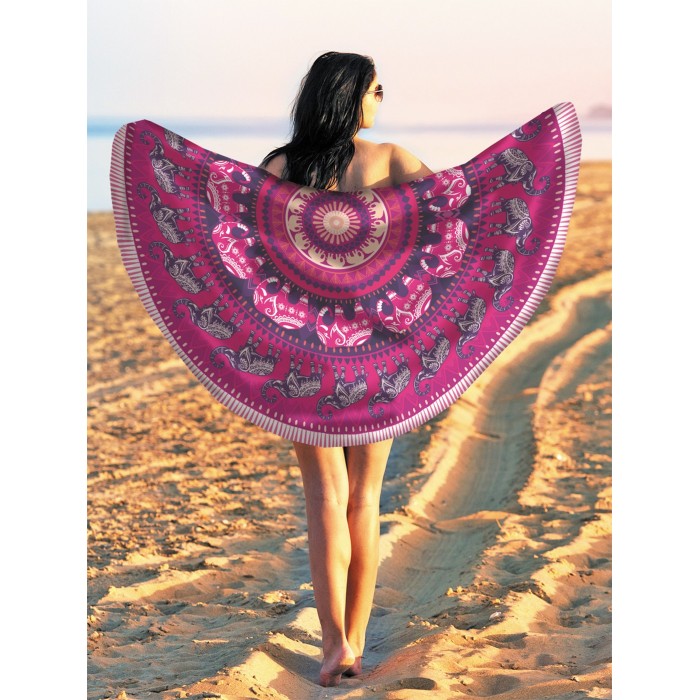 JoyArty Парео и Пляжный коврик Розовая мандала 150 см