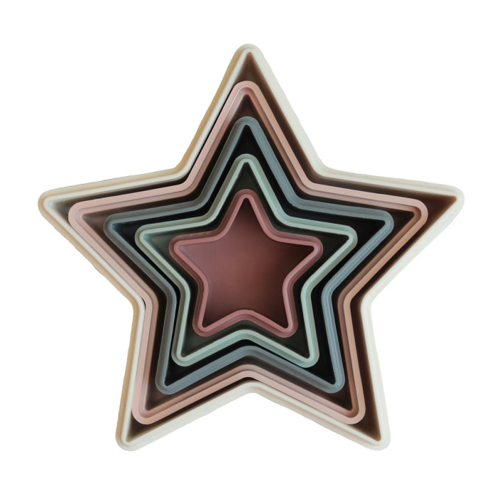 Развивающая игрушка Mushie Пирамидка-формочки Nesting Star